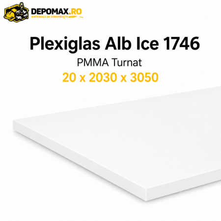 Plexiglas Alb Ice 1746 PMMA turnat 20 x 2030 x 3050 mm